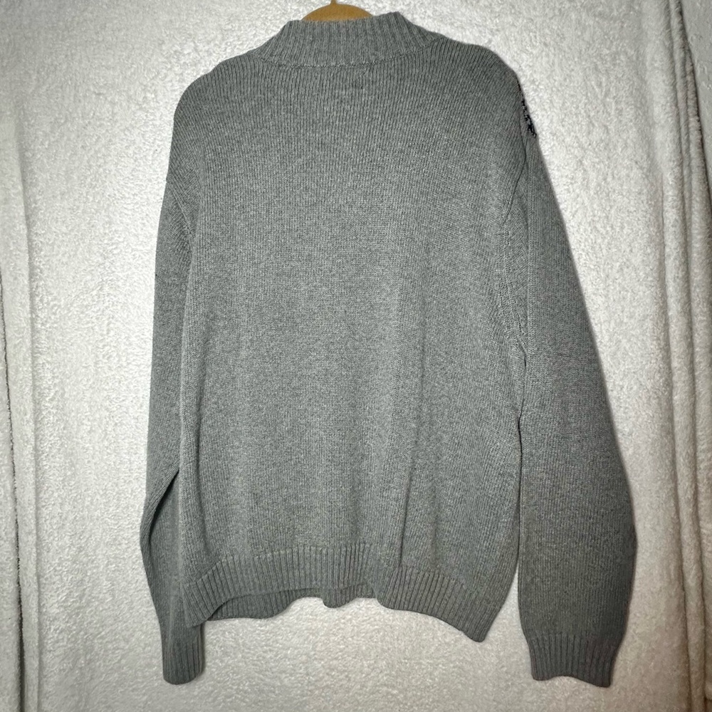 Chaps Men's Fair Isle Three Button Mock Neck Collar Pullover Sweater Size XXL - Picture 2 of 7
